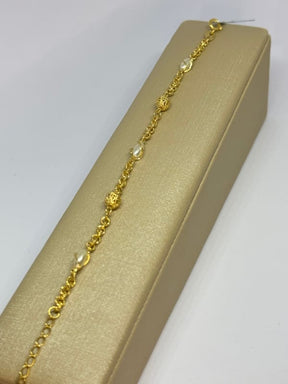 Pulseira Elo Português com Microzircônias