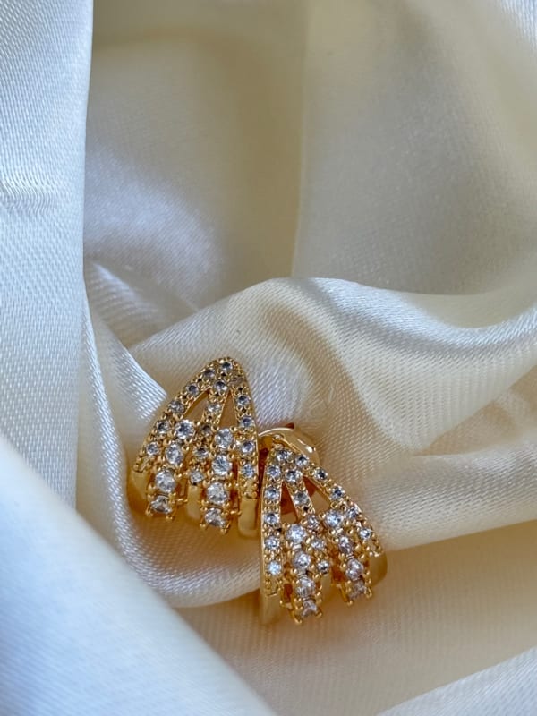 Brinco Leque Cristal