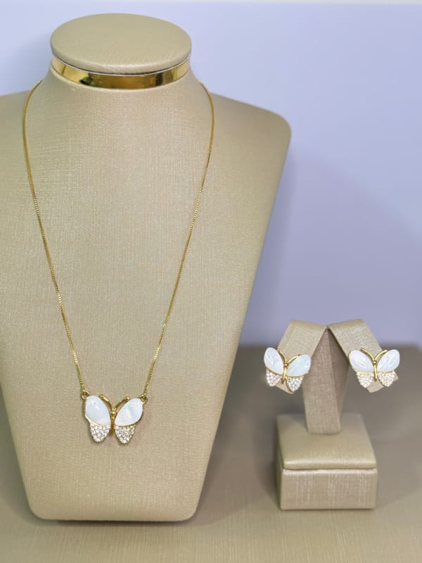 Conjunto Borboleta Madrepérola