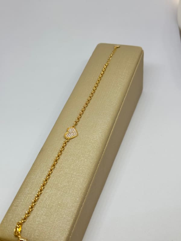 Pulseira Coração Cravejado