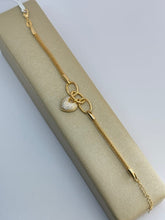Pulseira Elo com Coração Cravejado