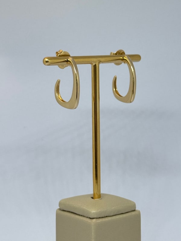 Brinco Argola Contorno Orgânico