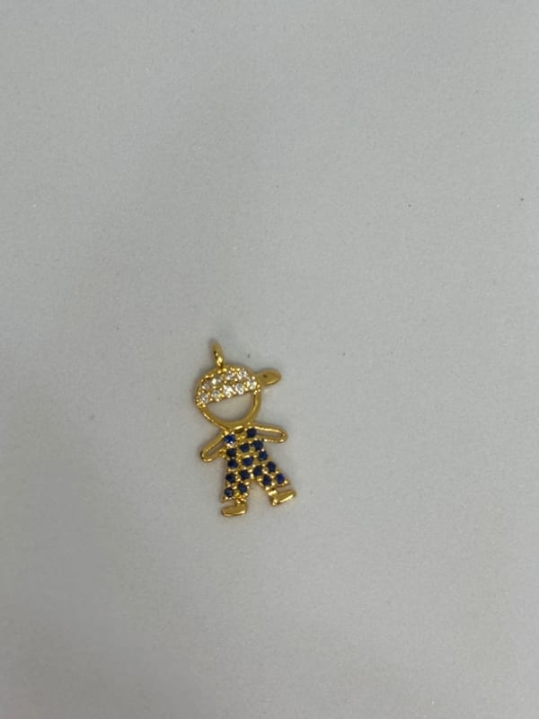 Pingente Menino Zircônias Azul Marinho
