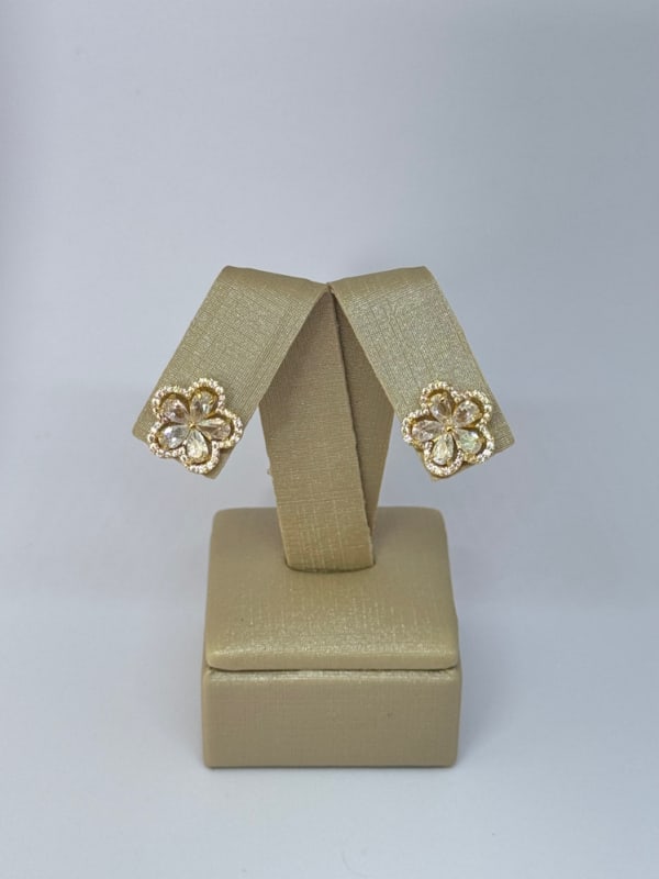 Brinco Flor Cristal Luxo
