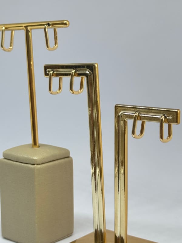 Trios Argolas Douradas Estilo “Tube” (Lisas)