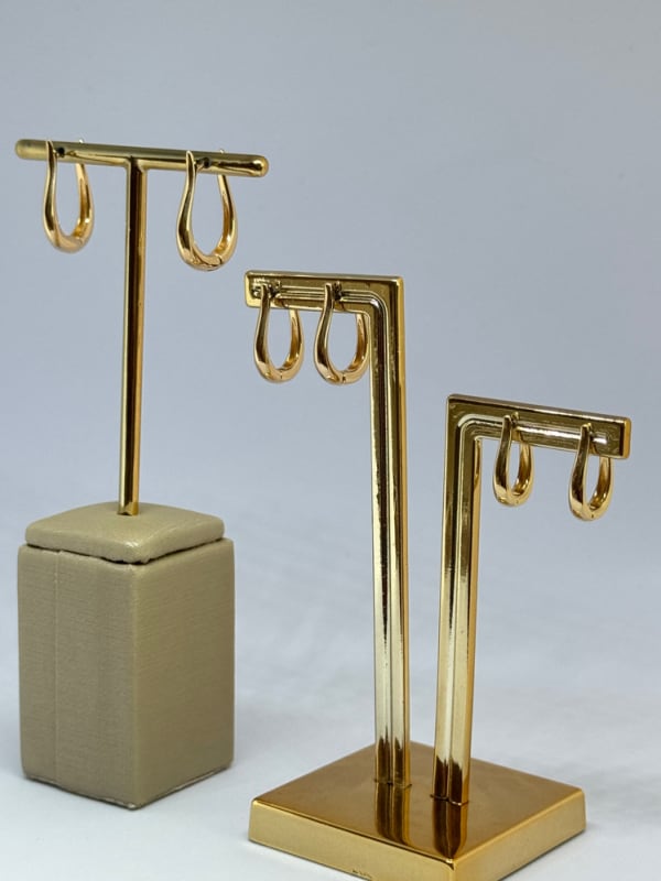 Trio de Argolas Gota Lisa