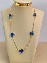 Colar trevo Azul